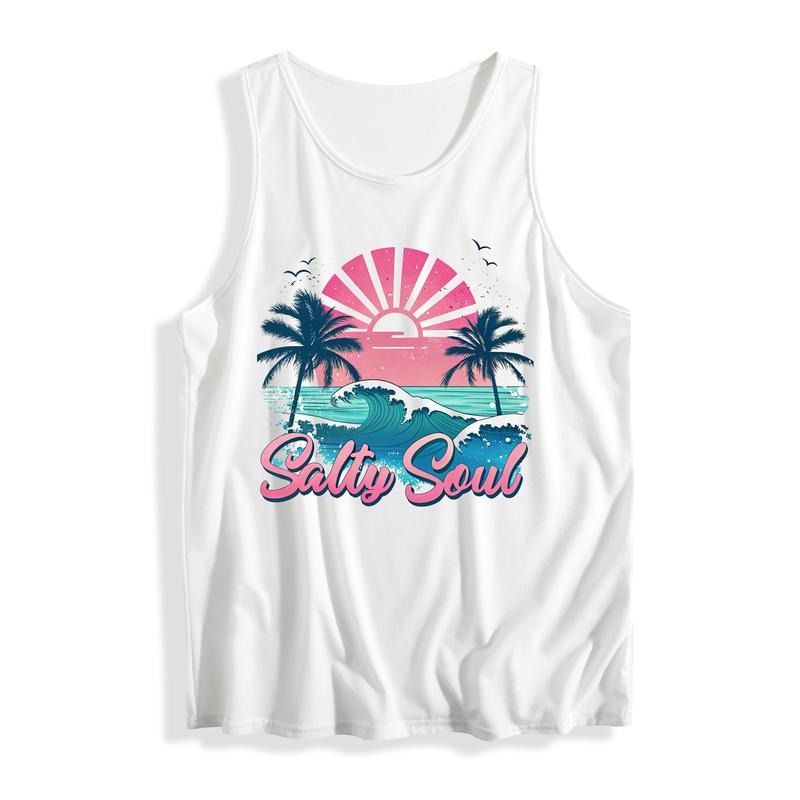 Unleash Vacation - Ready Style with This Vest! This women'WB shield vest, with its charming beach scene design, House FOG...