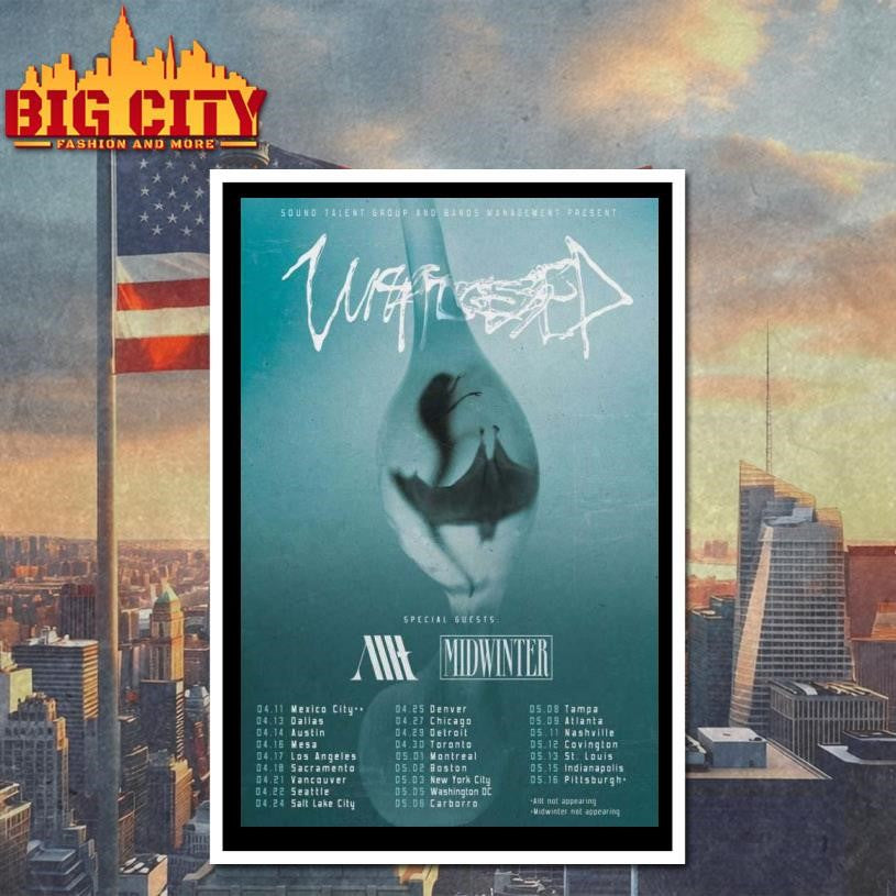 Unprocessed Angel North America Headline Tour 2026 Poster shirt