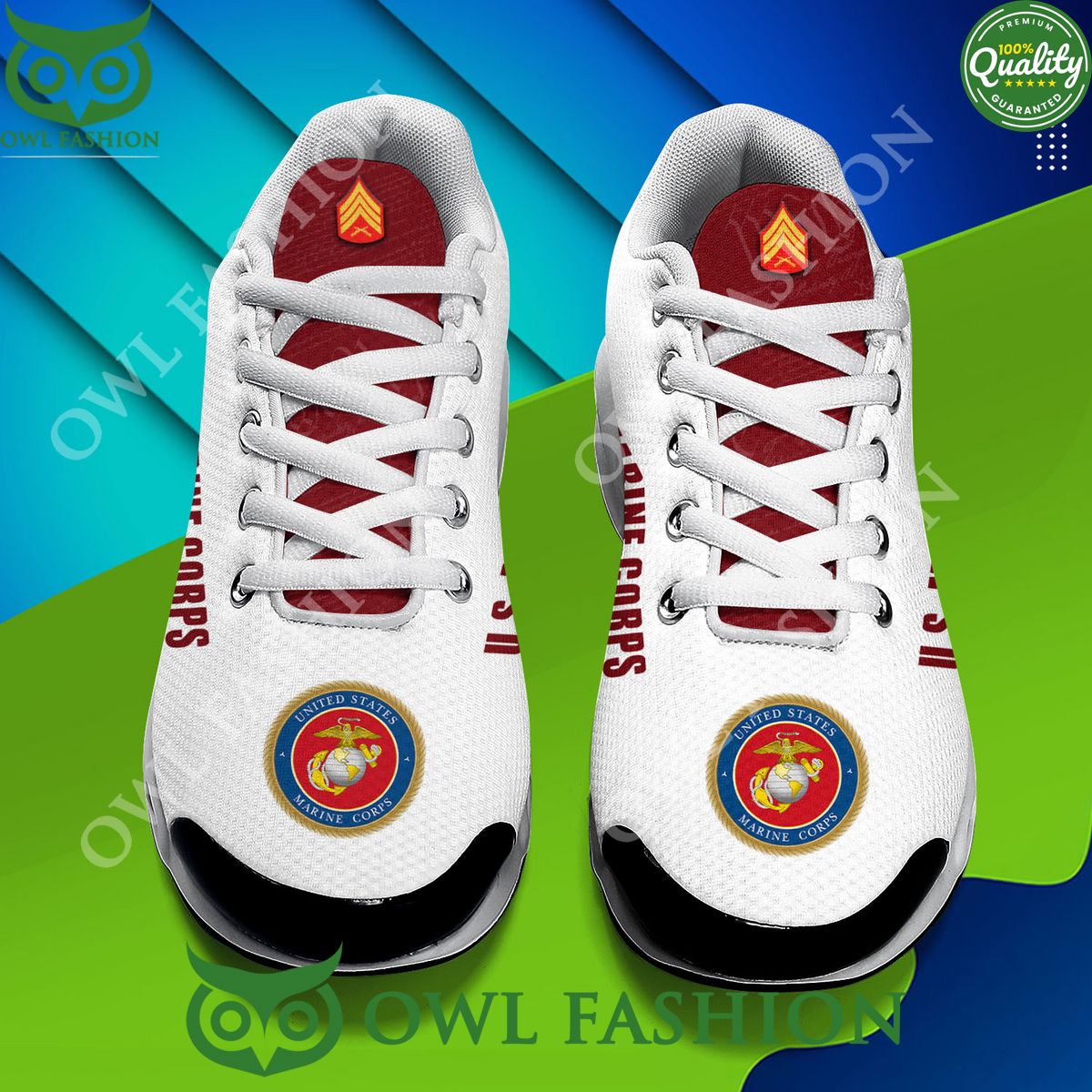 Custom name US Marine Corps Bulldog Red Sport Air max shoes