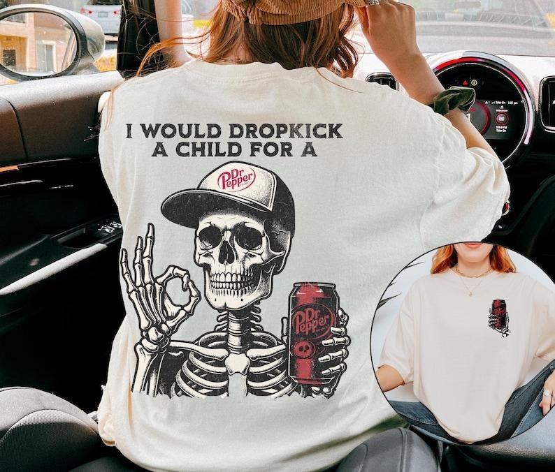 [Up To 5XL] DR. Pepper Shirt, Dr. Pepper Skeleton Shirt, Dr. Pepper Soda, Gift for Her, Gift for Him, Trendy Graphic...