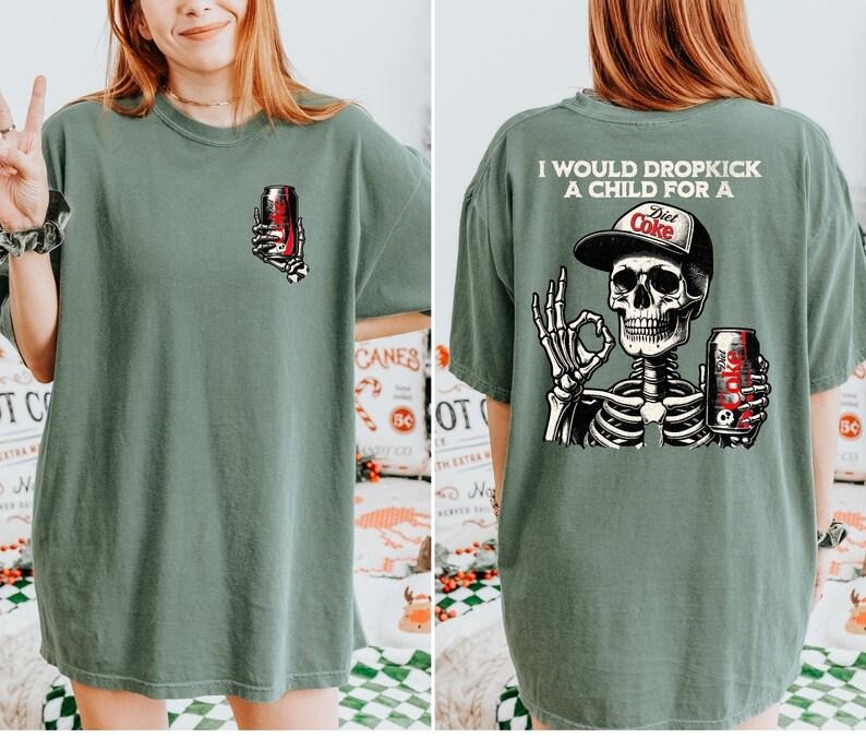 [Up To 5XL] Diet Coke Shirt, Diet Coke Skeleton Shirt, Diet Coke Soda, Gift for Her, Gift for Him, Trendy Graphic Shirt,...