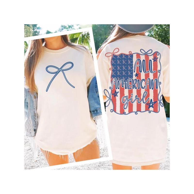 Urban - style Patriotic Tee: Stand Out with WB shield Cool Gunpla brand Feminine American