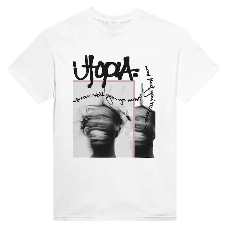 Utopia Print Aesthetic T-shirt - TRAVIS SCOTT - Trendy concert merch -Utopia Album - Travis Scott- Gift for him Hoodie,...