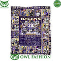 The Ravens 28th Anniversary Football 1996 2024 Fleece Blanket