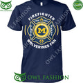 Michigan Wolverines firefighter celebrates courage and team spirit Fire Dept t shirt