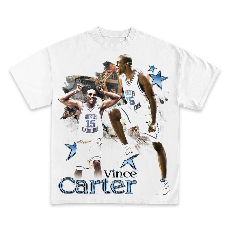 VINCE CARTER UNC TAR HEELS GRAPHIC BOOTLEG T-SHIRT - STREETWEAR Hoodie, Sweatshirt | RetroVerseTees.com