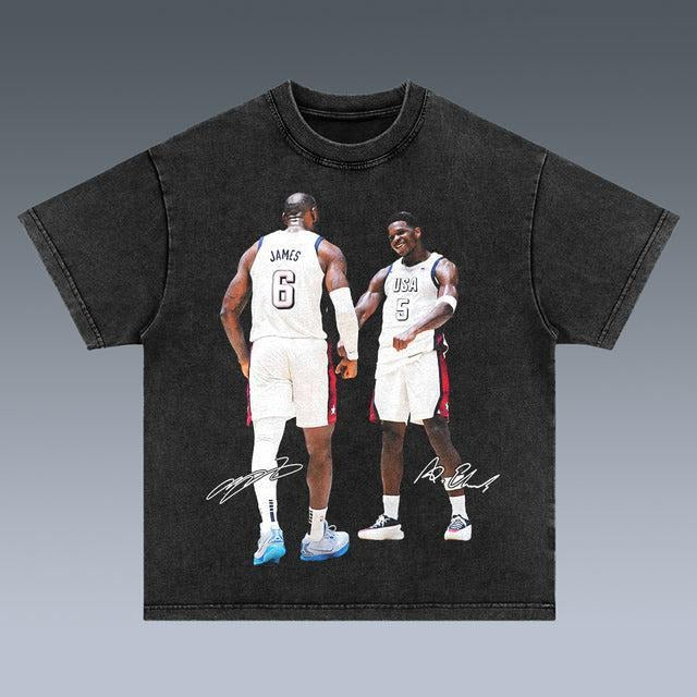 VINTAGE TEE | USA BASKETBALL TEAM EDWARDS 7.24 T-Shirt Hoodie, Sweatshirt | RetroVerseTees.com