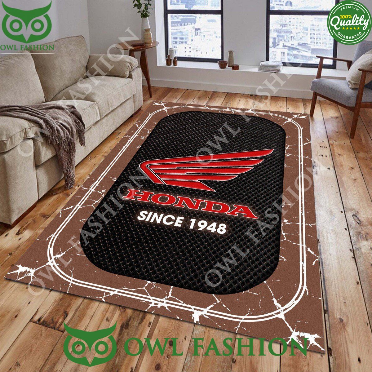 Honda Motorcycle Since 1948 Living Room Marble Carpet