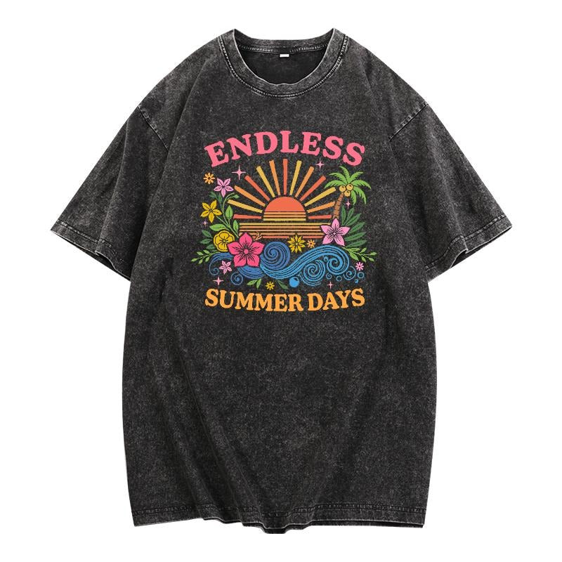 Vacation - Ready Washed Lightsaber brand - Shirt: Express Your Love for Summer Escapes with WB shield Colorful Gunpla...