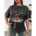 Vacation - spirit Washed Tee: "Summer Vibes" Design Evoking Relaxation Gunpla brand Joy style 02 Hoodie, Sweatshirt |...