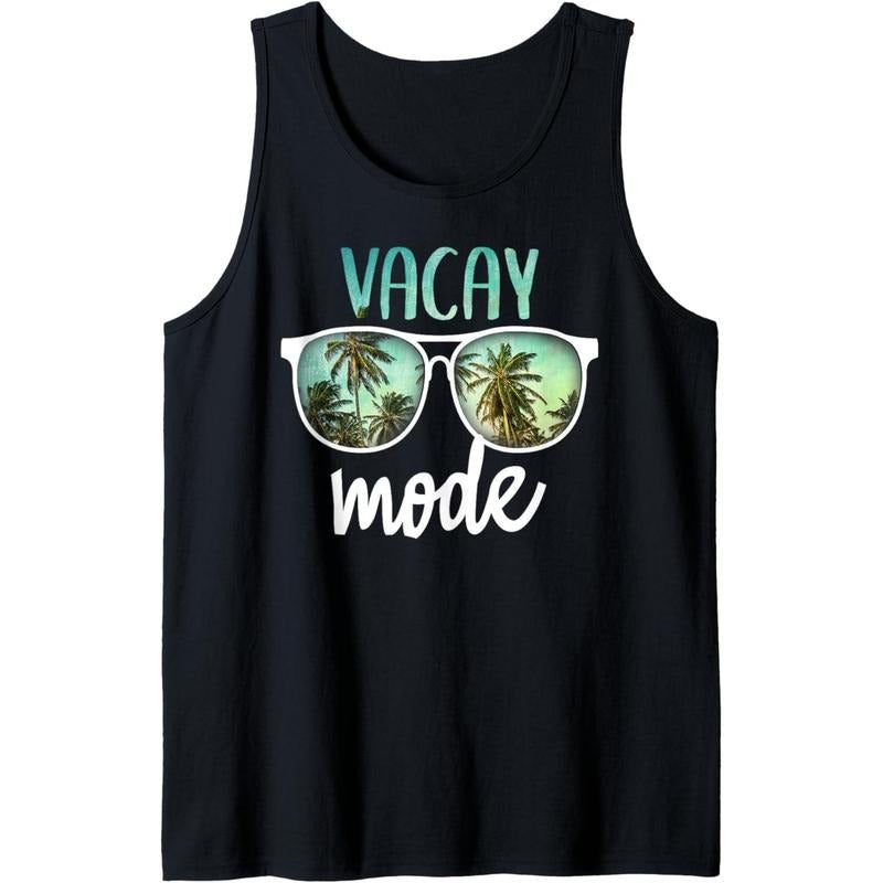 Vacay Mode Cute Vacation Summer Cruise Getaway Tank Top Made in USA T-Shirts, Hoodie, Sweatshirt | RetroVerseTees.com