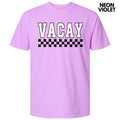 Vacay Varsity Checkered Comfort Colors T-Shirt 'NLB' Hoodie, Sweatshirt | RetroVerseTees.com