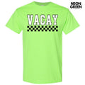 Vacay Varsity Checkered Gildan Short Sleeve T-Shirt 'NLB' Hoodie, Sweatshirt | RetroVerseTees.com