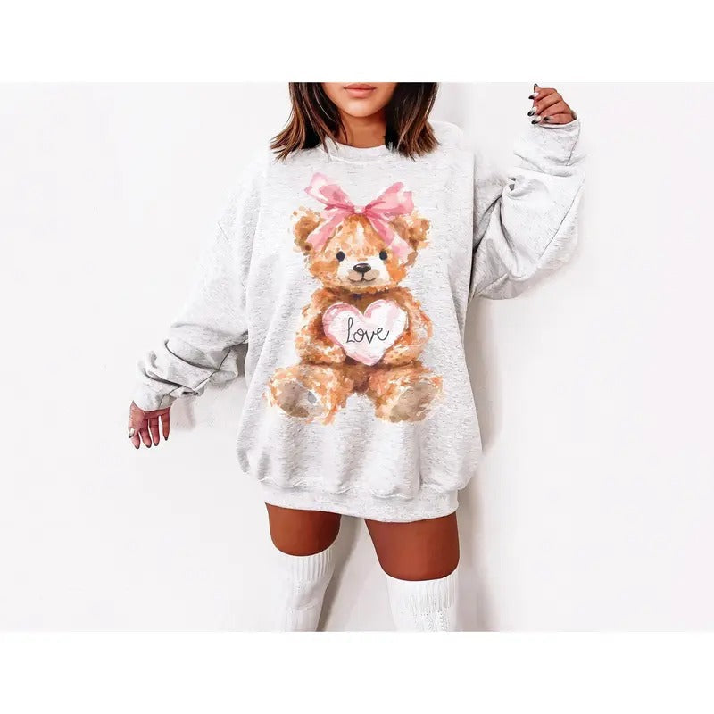 Valentine Bear Graphic Top T-Shirts, Hoodie, Sweatshirt | RetroVerseTees.com