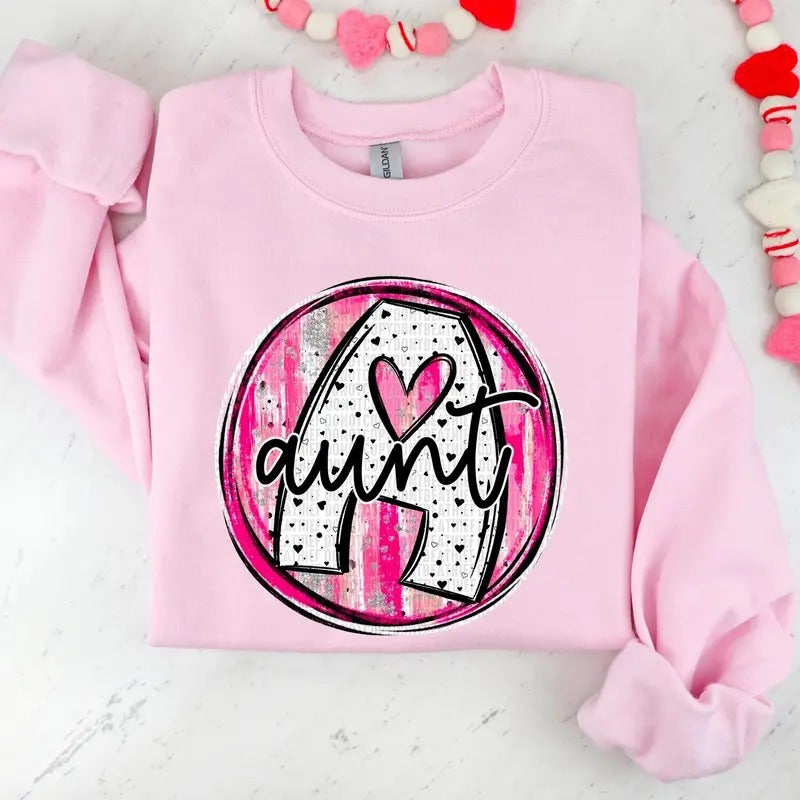 Valentine Circle Name Pink Unisex Gildan Sweatshirt - Lots of Names Available T-Shirts, Hoodie | RetroVerseTees.com