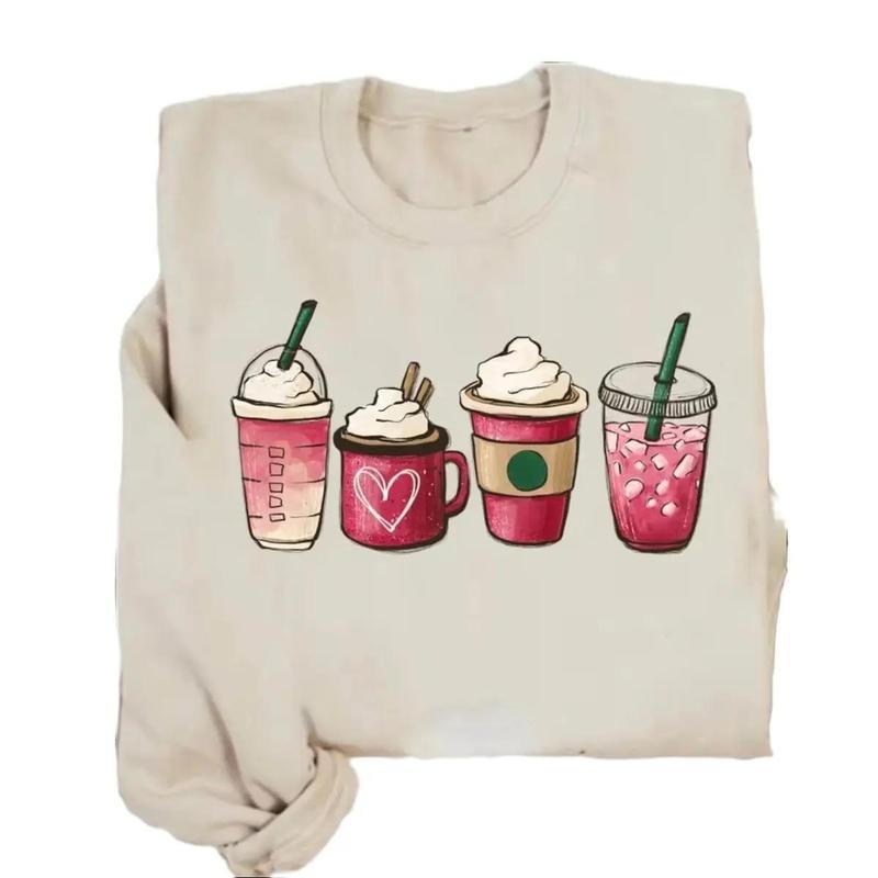 Valentine Coffee Heart Sweatshirt, Funny Valentine Gift for Women T-Shirts, Hoodie | RetroVerseTees.com