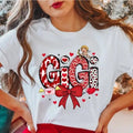 Valentine Gigi Coquette T-Shirt, Valentine coquette Shirt, Gift Tee For Grandmother, Nana Coquette Present Tee, Bow...