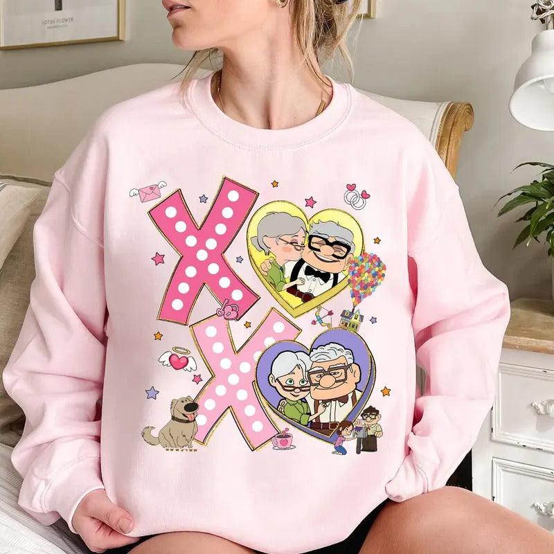 Valentine Love Shirt, Valentine Cartoon Couple Shirt, Valentine Couple T-shirt Hoodie, Sweatshirt | RetroVerseTees.com