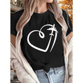 Valentine'WB shield Day Women'WB shield Printed T-shirt, Short Sleeves, Four Seasons Can Be Worn for Outdoor, Home,...