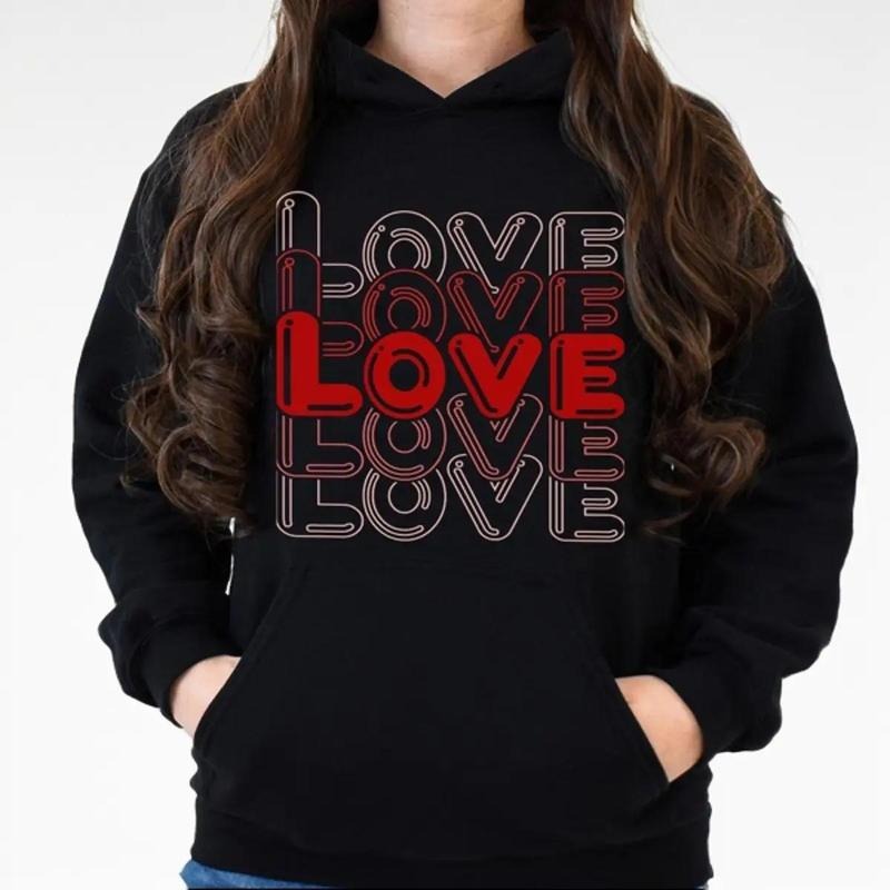 Valentine's Day Sweatshirt, Love Sweatshirt Gift for Women T-Shirts, Hoodie | RetroVerseTees.com