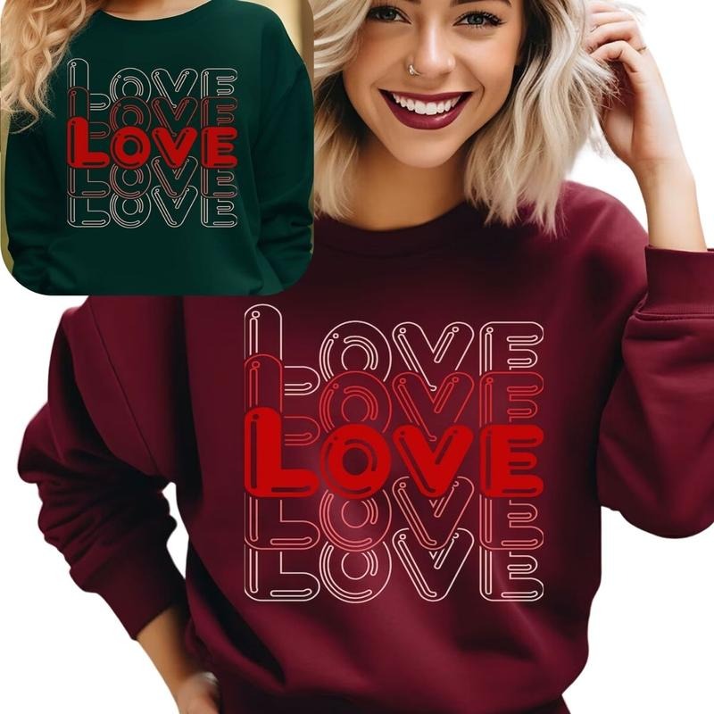 Valentine's Day Sweatshirt, Love Sweatshirt T-Shirts, Hoodie | RetroVerseTees.com