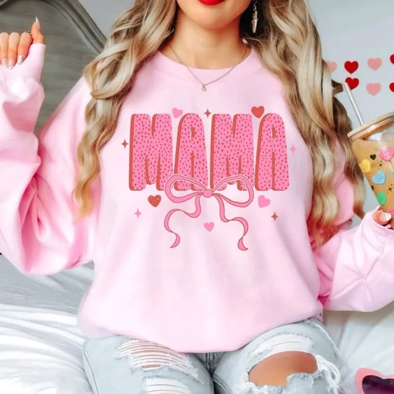 Valentines Day Cute Mama - Sweatshirt T-Shirts, Hoodie | RetroVerseTees.com