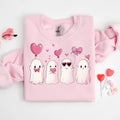 Valentines Day Ghost Sweatshirt, Be my Boo Sweatshirt, Pink Valentines Hearts Shirt, Retro Valentine Sweatshirt, XOXO...