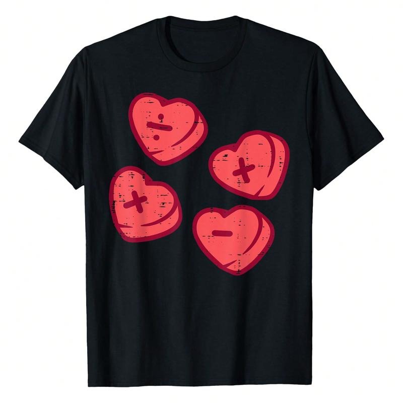 Valentines Day Math Operations Heart Teacher Men Kids T-Shirt, 220g Pure Cotton, Casual Crew Neck, Ideal For Relaxed Days...