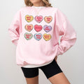 Valentines Day Sweatshirt, Conversation Hearts Sweatshirt, Valentines Day Shirts for Women, Valentines Day Gift, Cute...