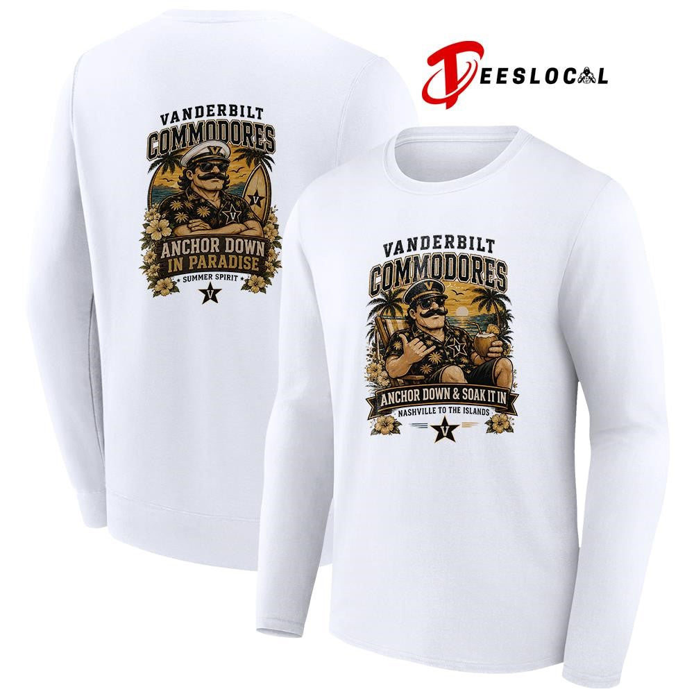 Vanderbilt Commodores san and sun Nashville to the islands tropical paradise shirt