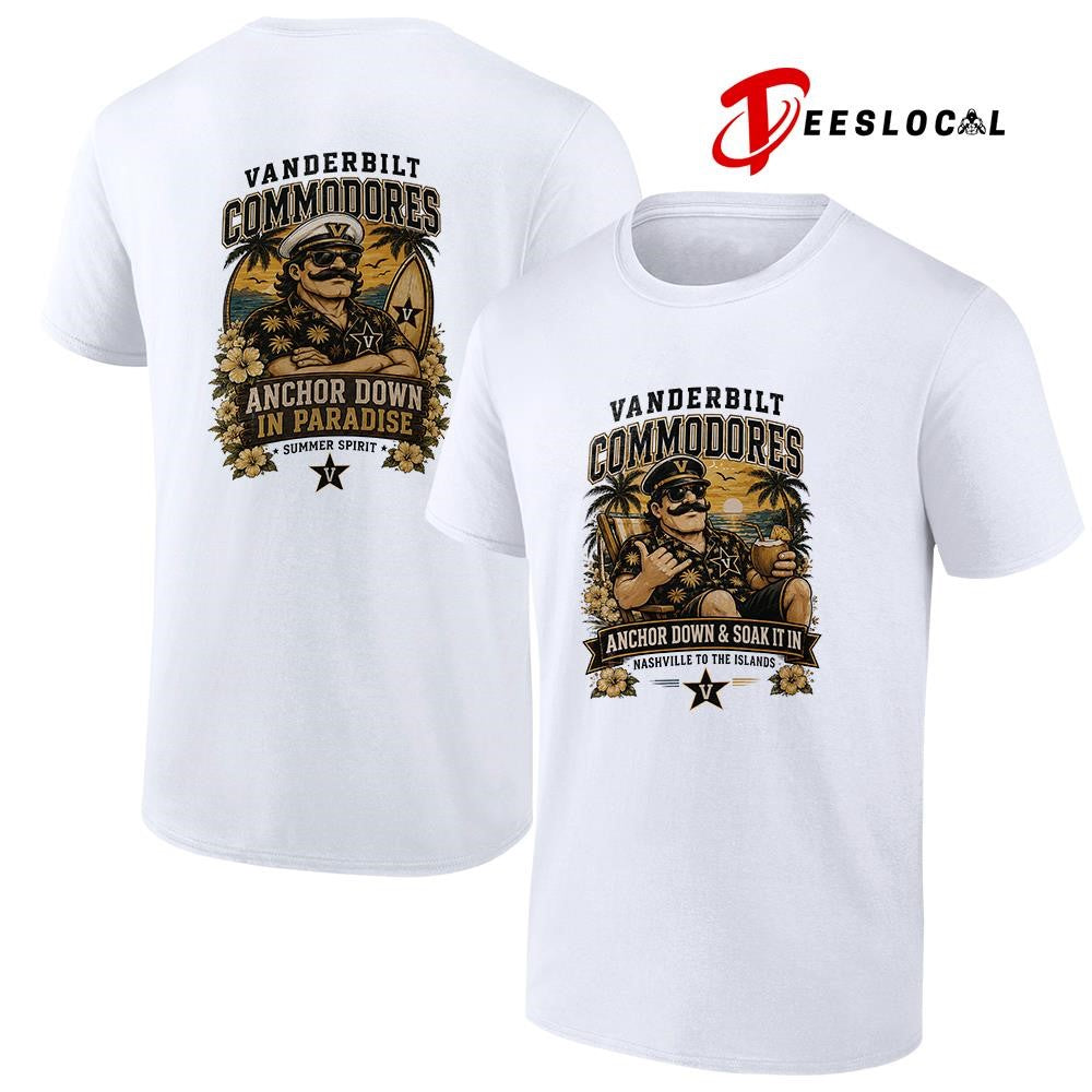 Vanderbilt Commodores san and sun Nashville to the islands tropical paradise shirt