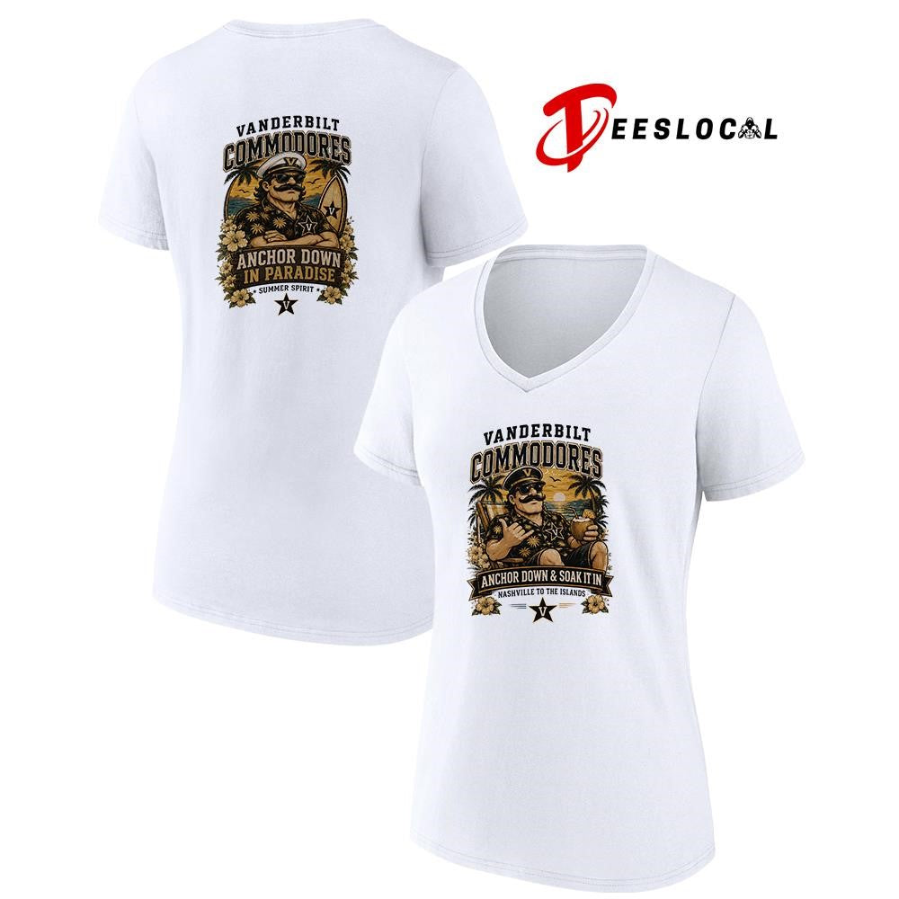 Vanderbilt Commodores san and sun Nashville to the islands tropical paradise shirt