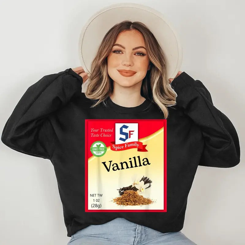 Vanilla Condiment Costume Holiday Spice Costumes Sweatshirt T-Shirts, Hoodie | RetroVerseTees.com