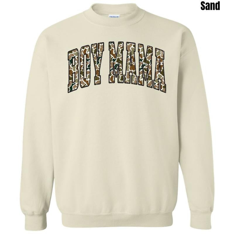 Varsity Camo Boy Mama Sweatshirt 'NLB' T-Shirts, Hoodie | RetroVerseTees.com