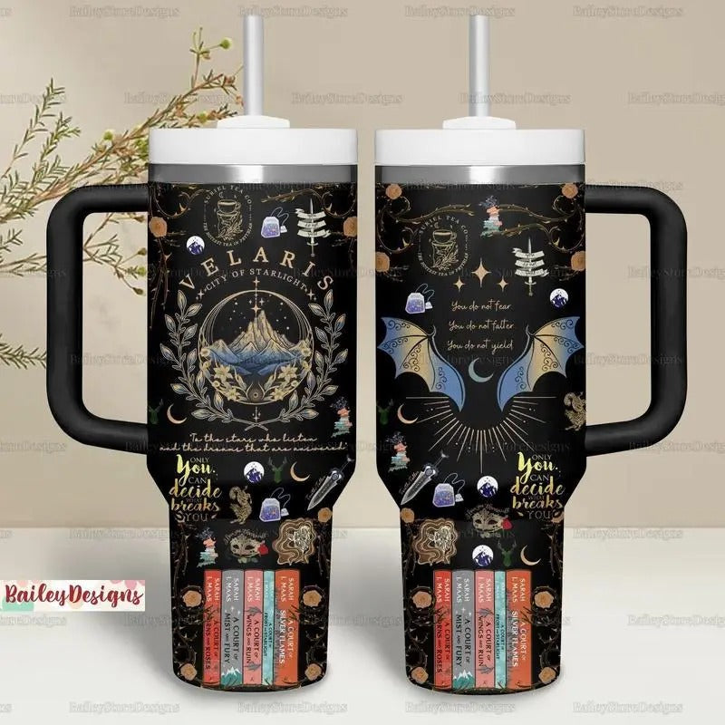 Velaris Acotar Tumbler 40 oz, Velaris City Of Starligh Tumbler Cup, Velaris Acotar Coffee Tumbler, The Night Court...