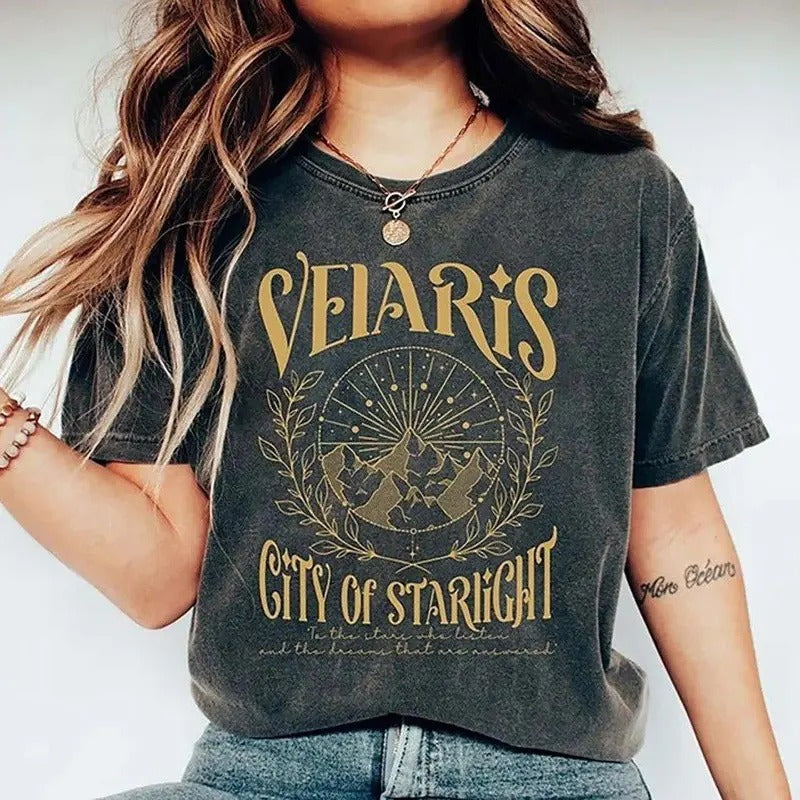 Velaris Shirt, Velaris City Of Starlight Shirt, The Night Court Shirt, Sjm Merch, Unisex Tshirt Size M New| Hoodie,...