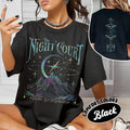 Velaris The Night Court Acotar 2 Sided Shirt, throne of glass merch, Court Of Dreams, Inner Circle Acotar Tee, acotar...