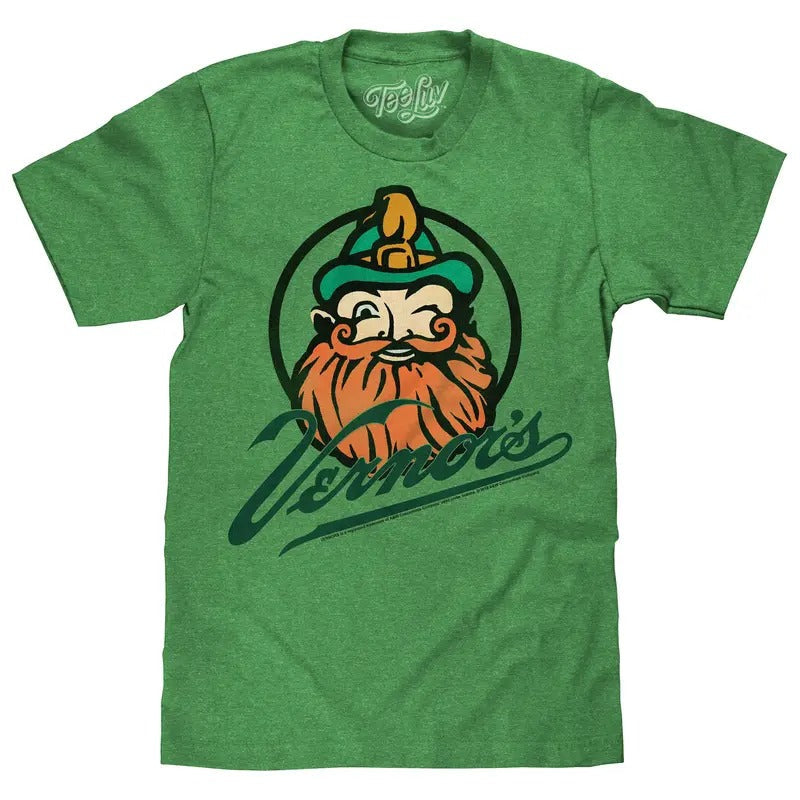 Vernor's Gnome Logo T-Shirt - Green Hoodie, Sweatshirt | RetroVerseTees.com