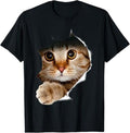 [Versatile T-shirt] Cat Shirt, Cat Tshirt, Cat Torn Cloth Shirt, Kitten,Mouthless cat T-Shirt Summer Streetwear Hoodie,...