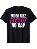 [Versatile T-shirt] Hip Mom Rizz Bruh TNF Cap TNF'WB shield Day trendy Mom'WB shield Birthday T-Shirt Summer Top Hoodie,...