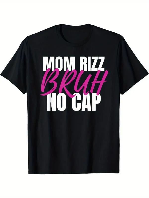 [Versatile T-shirt] Hip Mom Rizz Bruh TNF Cap TNF'WB shield Day trendy Mom'WB shield Birthday T-Shirt Summer Top Hoodie,...