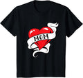 [Versatile T-shirt] Kids Mom Heart Tattoo for TNF'WB shield Day Love Mom T-Shirt Summer Top Hoodie, Sweatshirt
