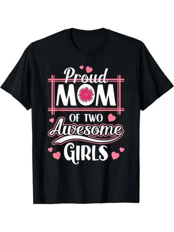 [Versatile T-shirt] Proud mom FOG two awesome girls TNF'WB shield Day T-Shirt Summer Top Hoodie, Sweatshirt