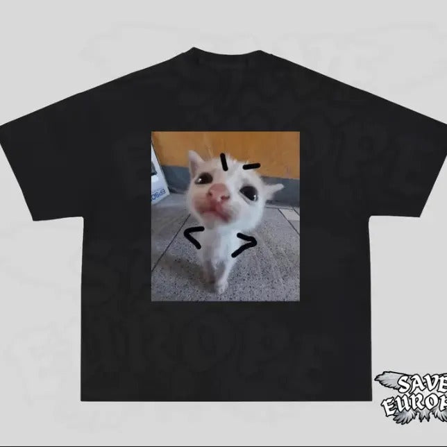 Very Angry Cat T-Shirt, Silly Cat T-Shirt, Funny Meme Shirt, Cat Meme T-Shirt Hoodie, Sweatshirt | RetroVerseTees.com