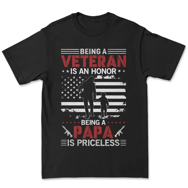Veteran's Tee - Father's Day T-shirt - Gift for him - Oversized Tee Hoodie, Sweatshirt | RetroVerseTees.com