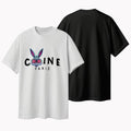 Vibrant Bunny Print T - shirt, Sweatshirt and Hoodie: Embrace Parisian Chic, American Fashionistas | RetroVerseTees.com