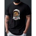 Vibrant Capybara Print Short Sleeve T-Shirt - Men's Stylish Round Neck Tee for Daily Wear