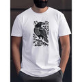 Vibrant Crow Graphic Tee Shirt - Men's Casual Short Sleeve Summer T-Shirts with Comfortable Fit and Breathable Fabric...