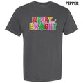 Vibrant Sequin Merry & Bright Patch Comfort Colors T-Shirt Hoodie, Sweatshirt | RetroVerseTees.com