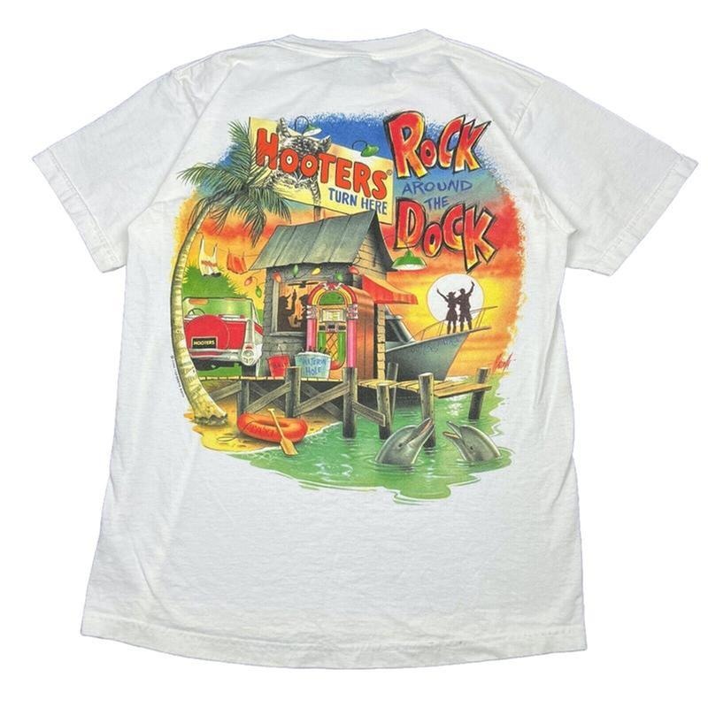 Vinatge Hooters Beach Florida Graphic Tshirt For Womens, Mens Hoodie, Sweatshirt | RetroVerseTees.com